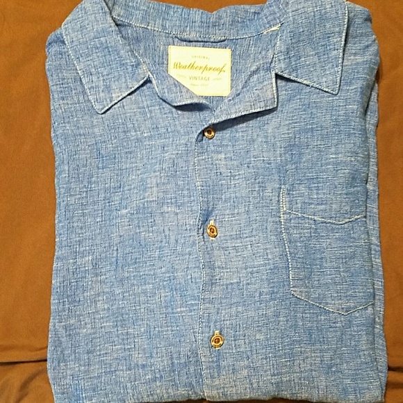 Weatherproof Linen Button Down Side L - Picture 3 of 3